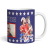 American Football Gift Blue Red Photo Coffee Tea Cup Personalised Mug