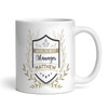 Worlds Best Manager Gift Gold Wreath Coffee Tea Cup Personalised Mug