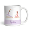 Yoga Gift Poses Purple Coffee Tea Cup Personalised Mug