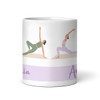 Yoga Gift Poses Purple Coffee Tea Cup Personalised Mug