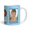 Archery Gift Blue Photo Coffee Tea Cup Personalised Mug