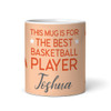 Best Basketball Gift Player Orange Silhouette Coffee Tea Cup Personalised Mug