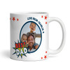 Best Dad Gift Super Hero Photo Coffee Tea Cup Personalised Mug