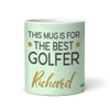 Best Golfer Gift Green Silhouette Coffee Tea Cup Personalised Mug