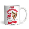 35 Years Together 35th Wedding Anniversary Gift Coral Photo Personalised Mug