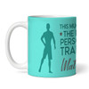 Best Personal Trainer Gift Blue Silhouette Coffee Tea Cup Personalised Mug
