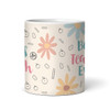 Best Teacher Gift Yellow Flowers Coffee Tea Cup Personalised Mug