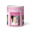The Day You Became Our Mom 3 Kids Dates Pink Photo Gift Tea Cup Personalised Mug