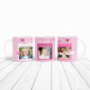 The Day You Became Our Mom 3 Kids Dates Pink Photo Gift Tea Cup Personalised Mug