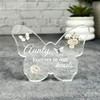 Aunty White Floral Memorial Butterfly Plaque Sympathy Gift Keepsake Gift