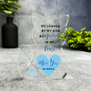 Memorial No Longer By My Side Blue Heart Cat Plaque Sympathy Gift Keepsake Gift