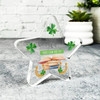 Custom Ornament Good Luck You Can Do It Green Clover Star Plaque Keepsake Gift