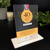 40 Years Of Work Service 40th Anniversary Medal Job Gift Employee Custom Plaque