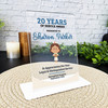 20 Years Of Service 20th Anniversary Brown Hair Nurse Gift For Employee Plaque