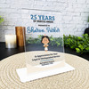 25 Years Service 25th Anniversary Brunette Hair Nurse Gift For Employee Plaque