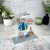100th Birthday Gift Watercolour Lighthouse Photo Custom Personalised Gift Plaque