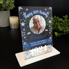 100th Birthday Gift Male Blue Star Photo Custom Personalised Gift Acrylic Plaque