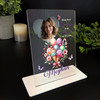 70th Birthday Gift Floral Ice-Cream Balloon Heart Photo Personalised Gift Plaque