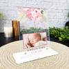 Christening Day Gift For Baby Girl Pink Flower Photo Personalised Gift Plaque