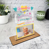 Grandma Memorial Keepsake Gift Left Me Memories Yellow Photo Heart Custom Plaque