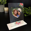 New Home Gift Watercolour Red Floral Heart Photo Custom Personalised Gift Plaque