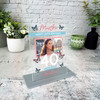 40 Birthday Gift Female Butterfly Photo Custom Personalised Gift Acrylic Plaque