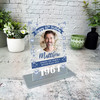 60th Birthday Gift Male Blue Star Photo Custom Personalised Gift Acrylic Plaque