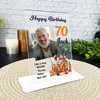 70th Birthday Gift Whisky Bottles Photo Custom Personalised Gift Acrylic Plaque