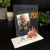70th Birthday Gift Whisky Bottles Photo Custom Personalised Gift Acrylic Plaque