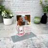 Happy Engagement Gift Ring Pink Photo Custom Personalised Gift Acrylic Plaque