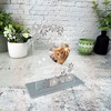 Any Pet Memorial Keepsake Gift Grey Floral Heart Photo Personalised Gift Plaque