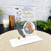 Brother Memorial Keepsake Gift Feather Bird Gold Photo Personalised Gift Plaque