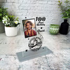 100th Birthday Gift The Old Balls Stamp Photo Personalised Gift Acrylic Plaque