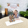 60th Birthday Gift For Female Floral Bird House Photo Personalised Gift Plaque