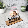 Niece Black Floral Heart Photo Memorial Keepsake Gift Personalised Gift Plaque