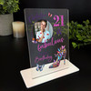 21st Birthday Gift For Female Butterflies Heel Photo Personalised Gift Plaque