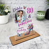 80th Birthday Gift For Female Butterflies Heel Photo Personalised Gift Plaque
