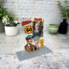 60th Birthday Gift Retro Comic Book Style Man Photo Personalised Gift Plaque