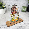 90th Birthday Gift Happy Beer Glasses Photo Personalised Gift Acrylic Plaque