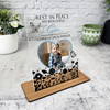 Son Black Floral Heart Photo Memorial Keepsake Gift Personalised Gift Plaque