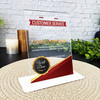 Work Service Award Gold Red Gift Employee Team Member Colleague Gift Plaque