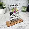 18th Birthday Gift Funny Sperm Female Photo Custom Personalised Gift Plaque