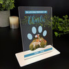 Dog Cat Pet Paw Blue Animal Loss Memorial Keepsake Gift Photo Custom Plaque