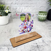 18th Birthday Gift Purple Butterflies Heart Photo Personalised Gift Plaque