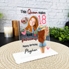 18th Birthday Gift Red Hair Girl With Heart Photo Personalised Gift Plaque