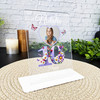 10th Birthday Gift Purple Butterflies Heart Photo Personalised Gift Plaque