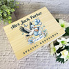 Blue White Stork Personalised New Baby Boy Personalised Wooden Keepsake Box