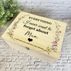 Mum Memories Miss You Vintage Floral Memorial Personalised Wooden Keepsake Box