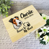 Fox Terrier Dog Paw Print Heart Pet Memorial Personalised Wooden Keepsake Box