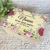 Memories Of Nanna Pink Floral Frame Memorial Personalised Wooden Keepsake Box